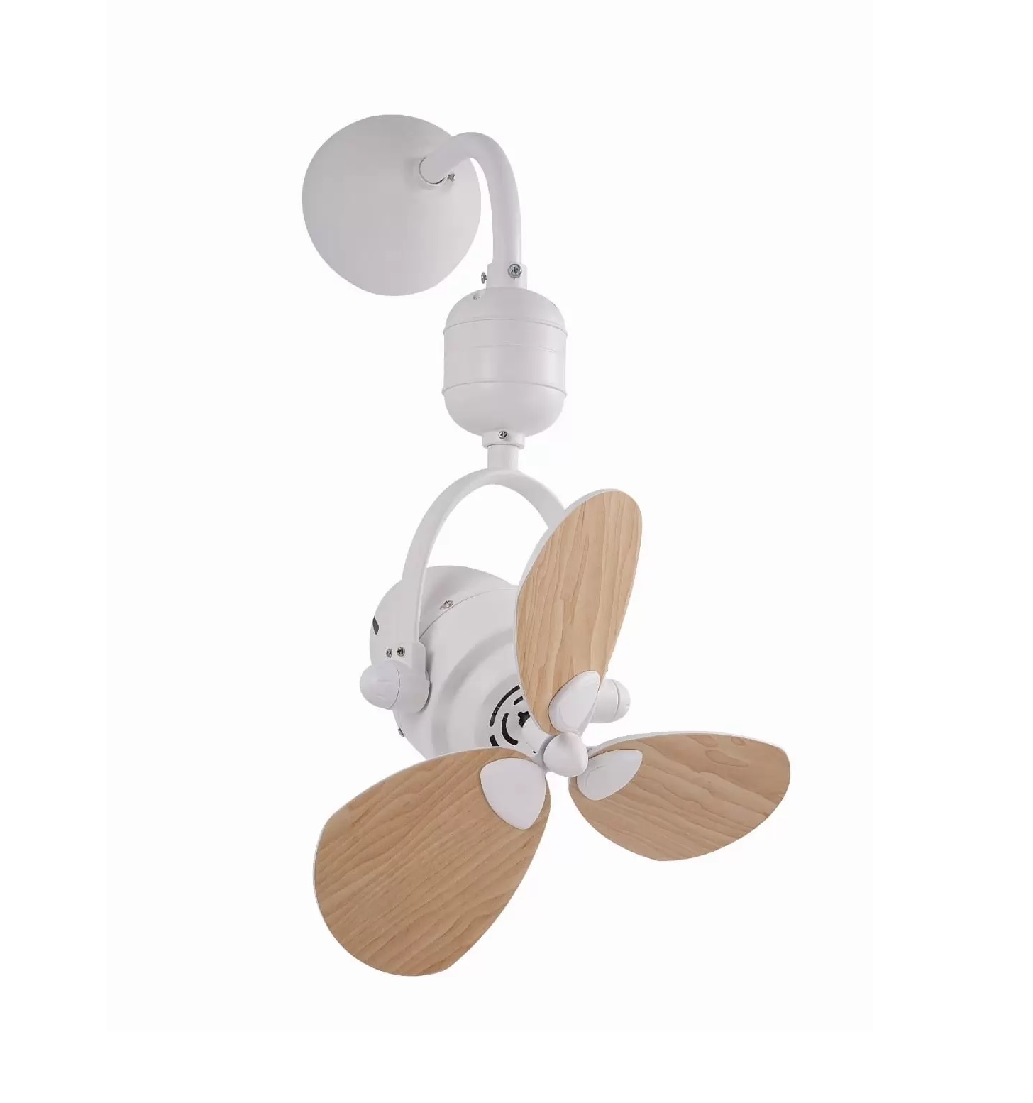 Duo Hugger Wall Mount White Wood Blade