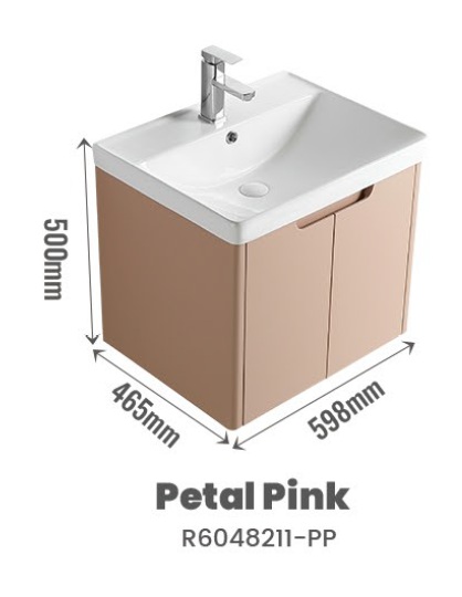 Cubi 60cm 2 Door Petal Pink Cabinet