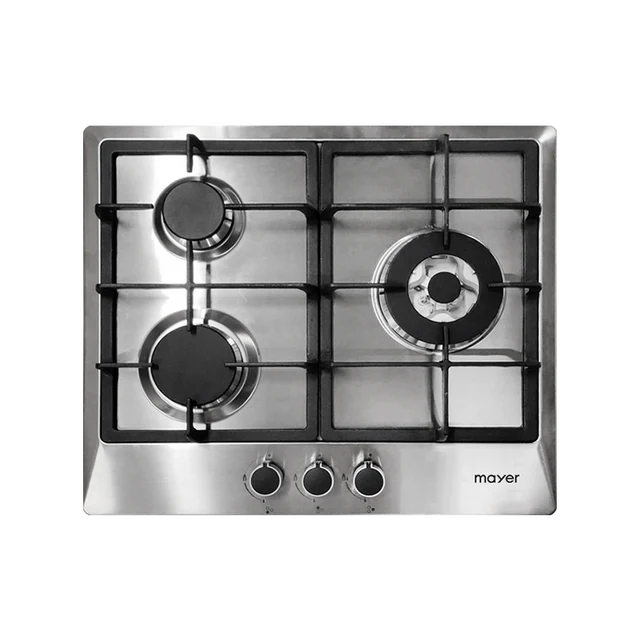 60cm 3 Burner Stainless Steel Gas Hob