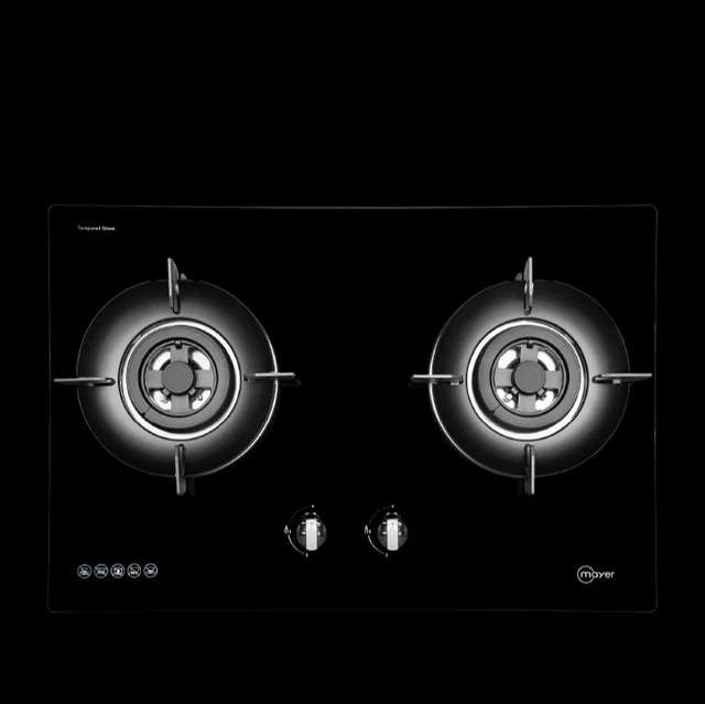 75cm 2 Burner Glass Gas Hob