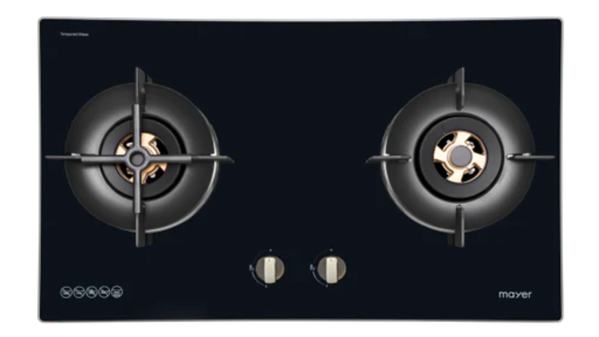 76cm 2 Burner Glass Gas Hob