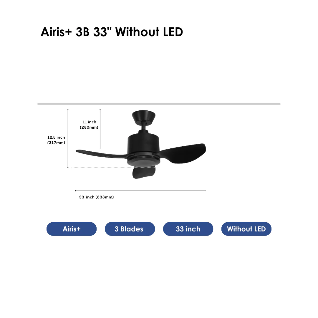 Airis+ 3B 33" Black Without LED