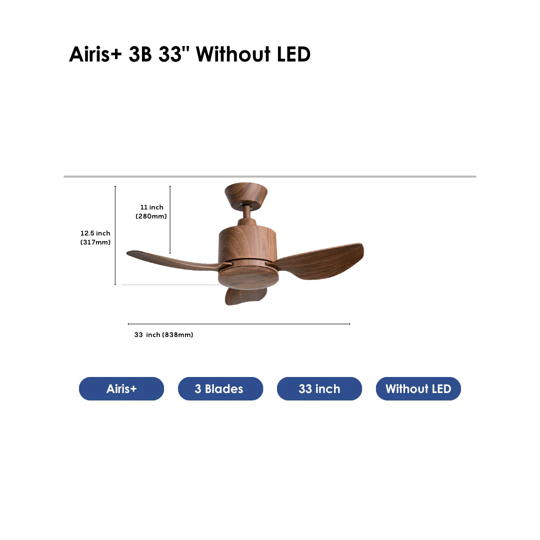 Airis+ 3B 33" Walnut Without LED