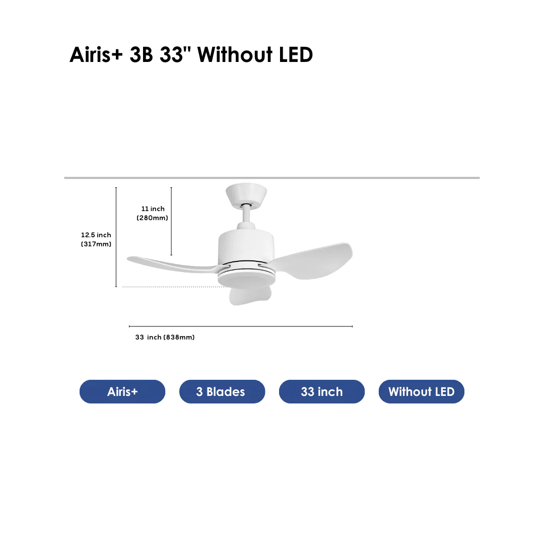 Airis+ 3B 33" White Without LED