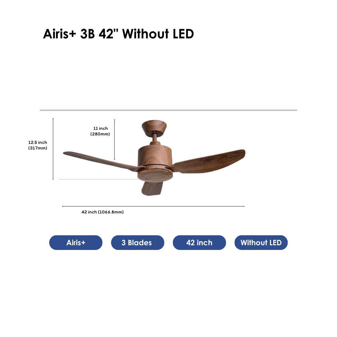 Airis+ 3B 42" Walnut Without LED