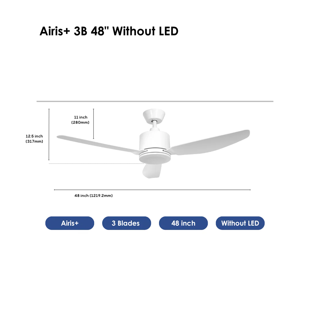 Airis+ 3B 48" White Without LED