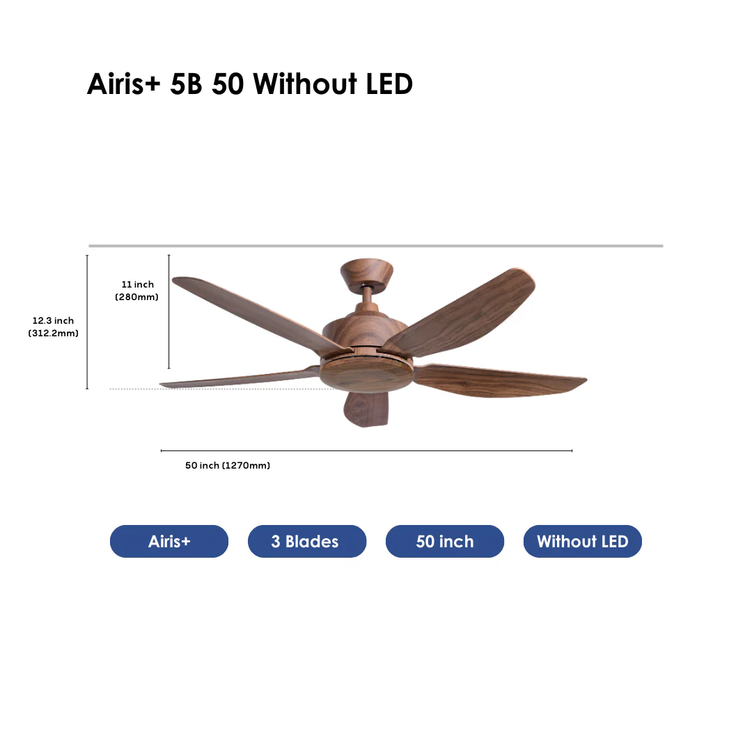 Airis+ 5B 50 Walnut With LED