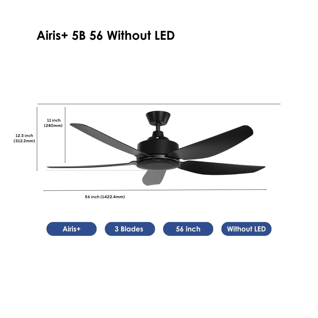 Airis+ 5B 56 Black With LED