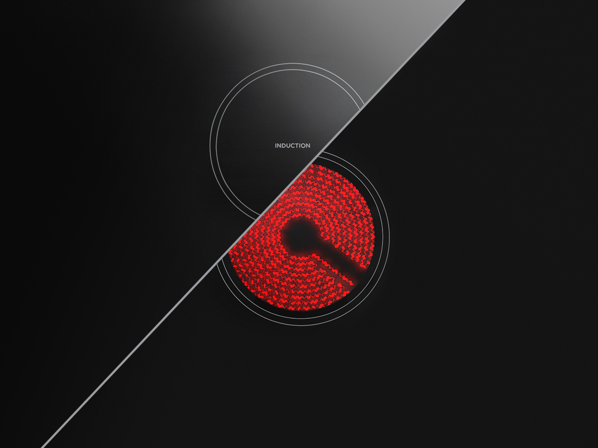 Hybrid Hob with Induction & Ceramic Zones