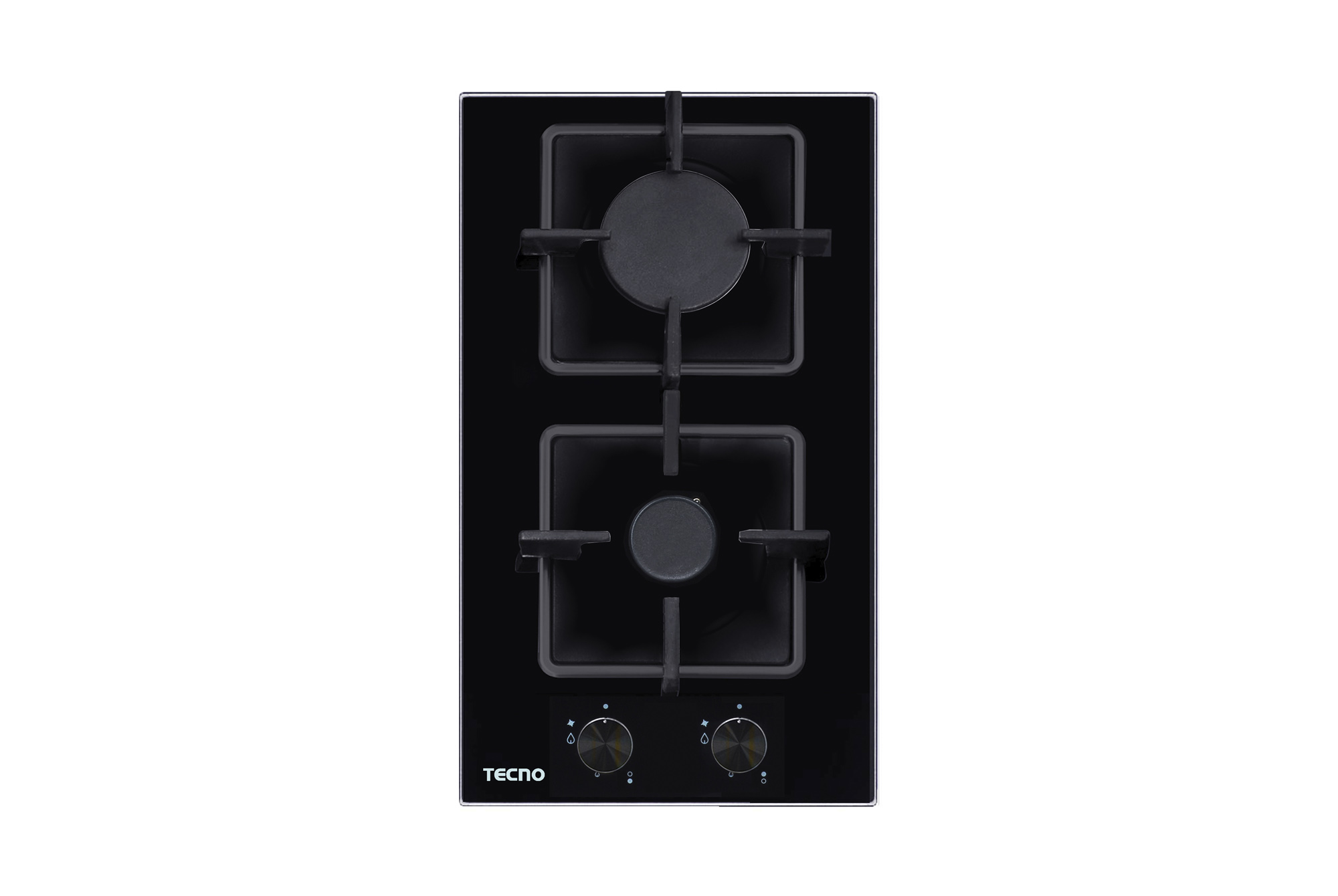 Tecno 2 Burner 30cm Tempered Glass Domino Cooker Hob