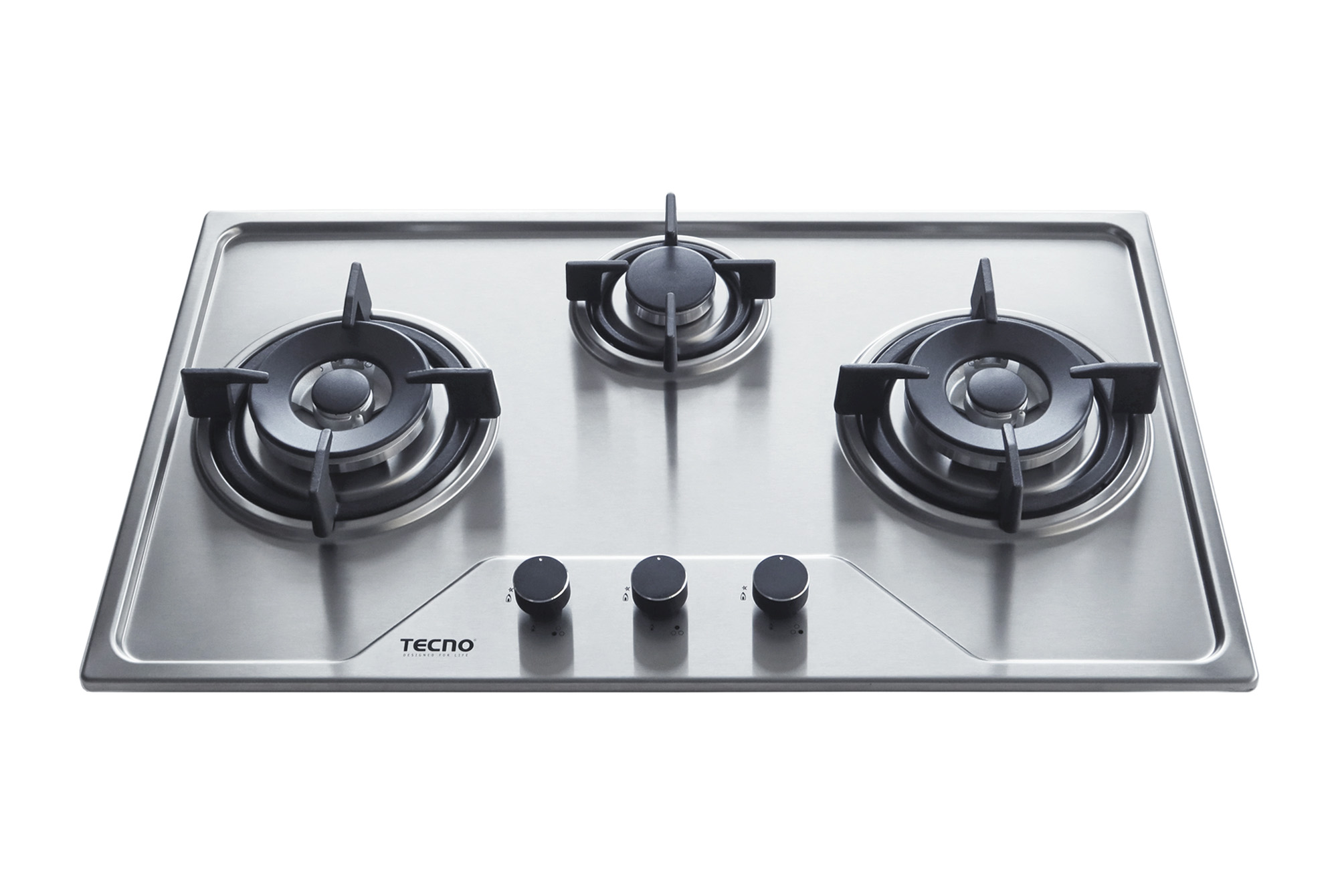 Tecno 3 Burner 76cm Stainless Steel Cooker Hob