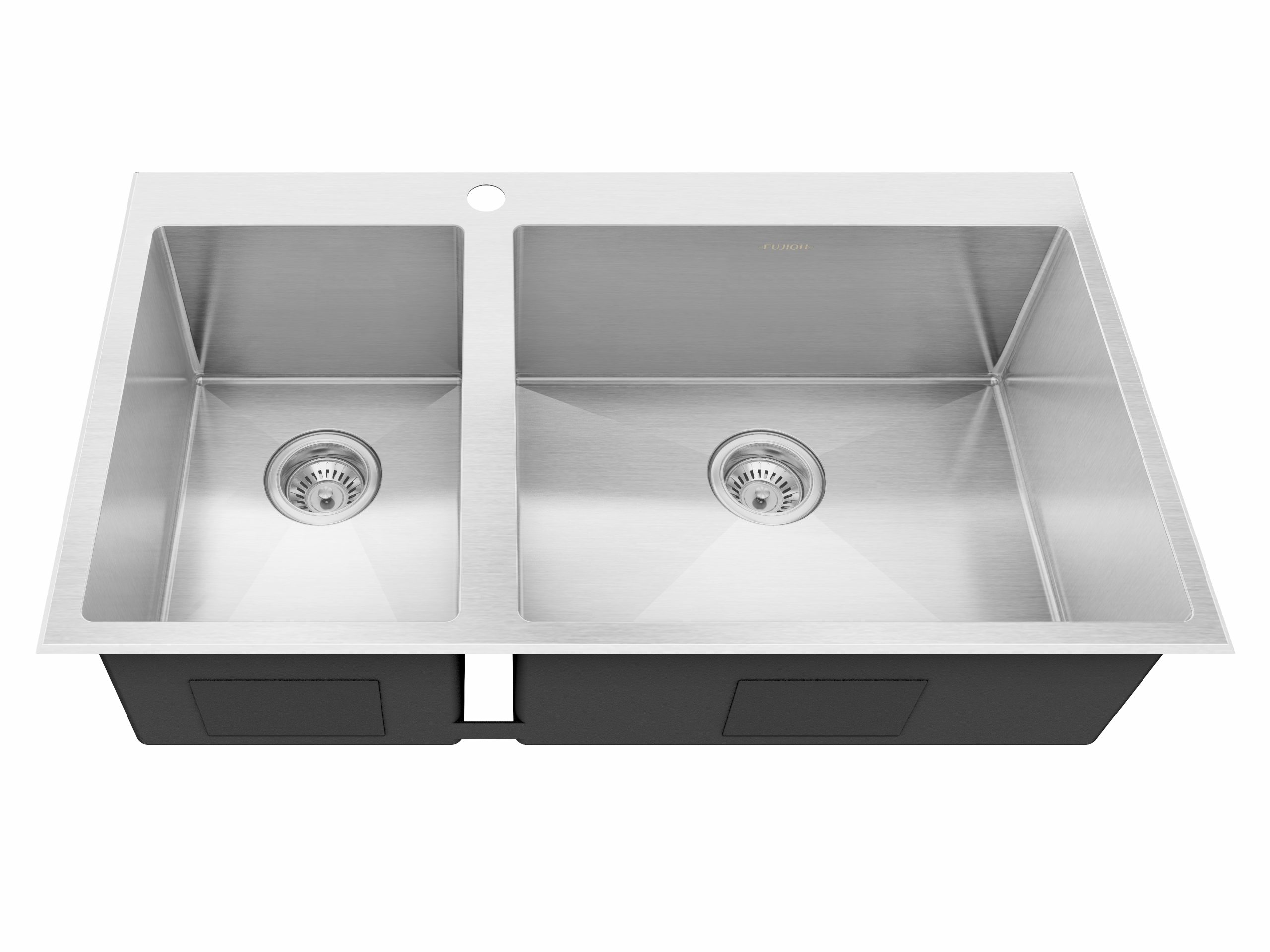 Top Mount Kitchen Sink Double Bowls 500mm + 280mm