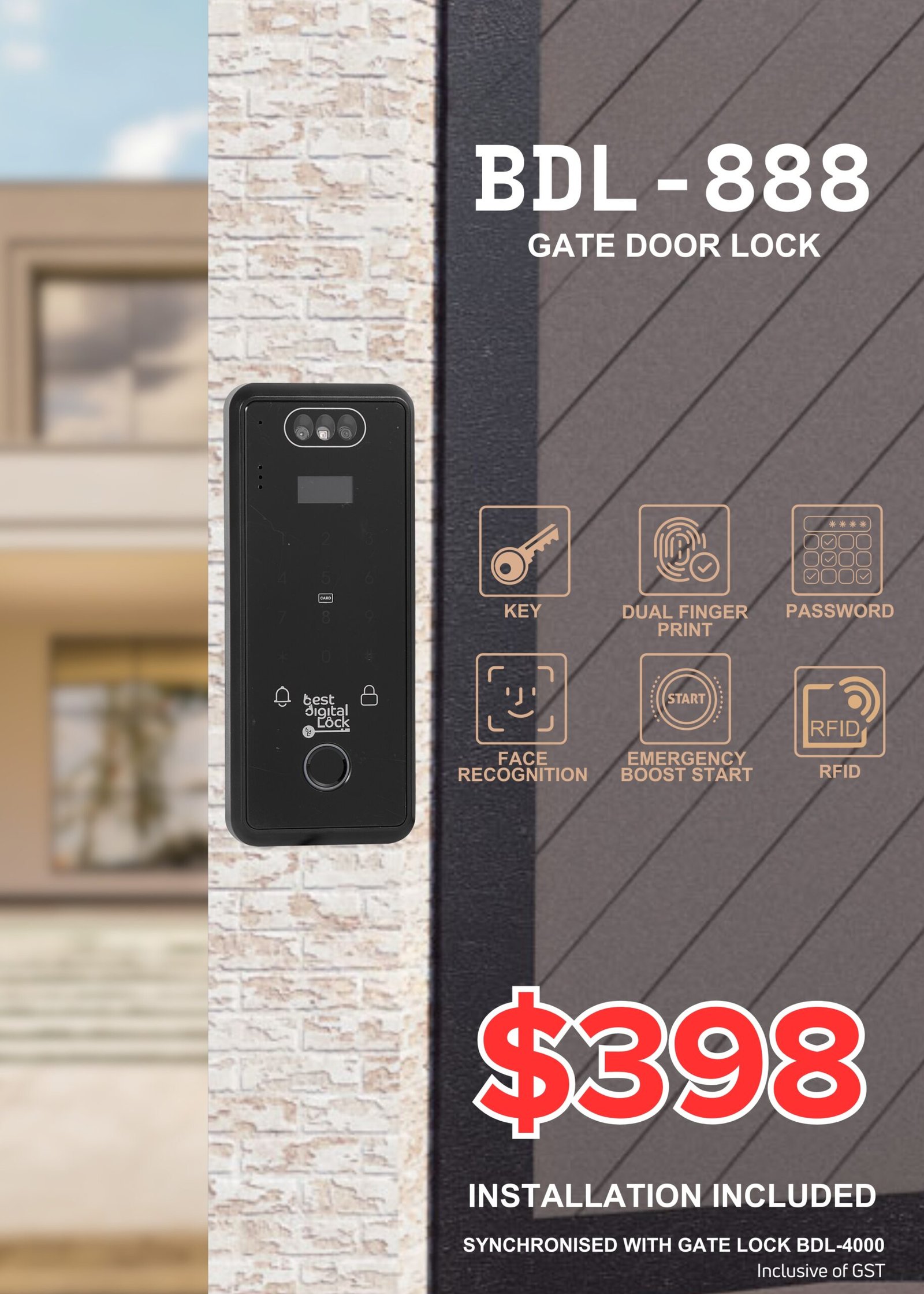 BDL – 888 Gate Door Lock