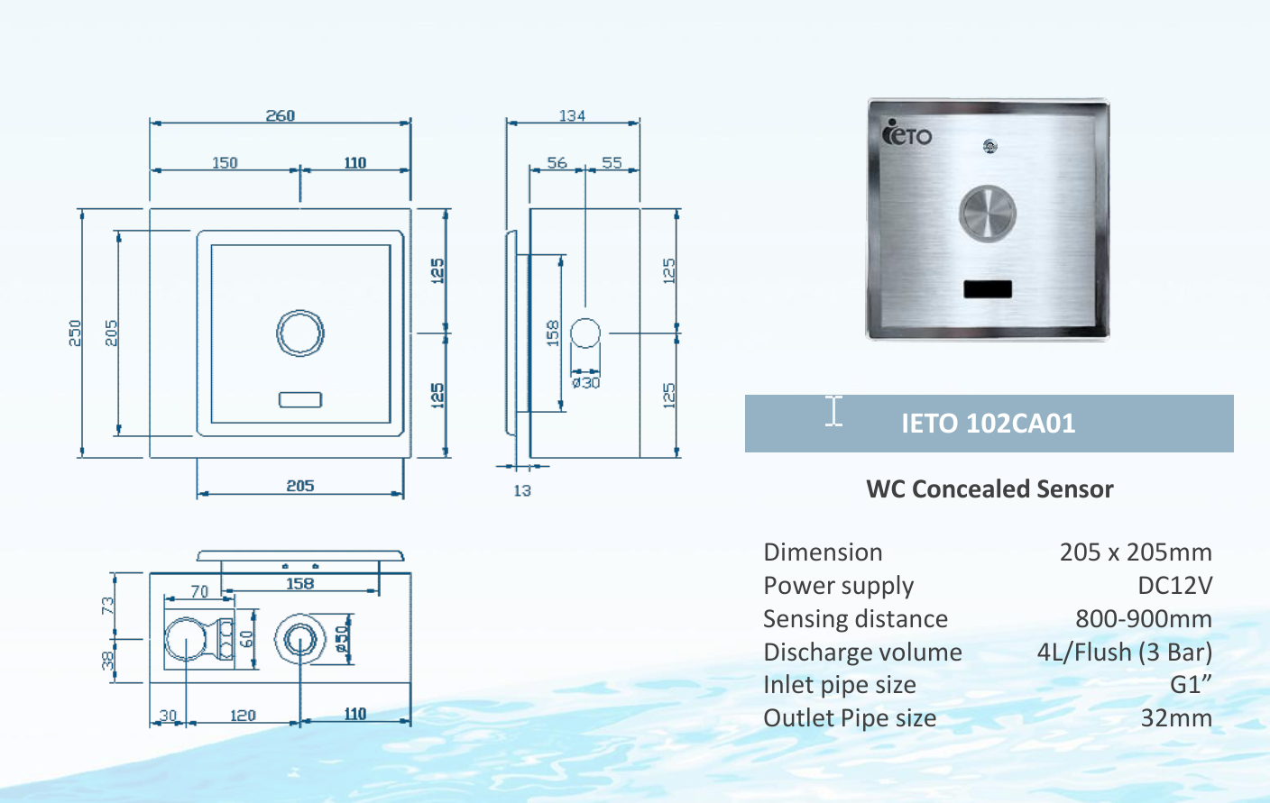 IETO 102CA01 Flush Valve