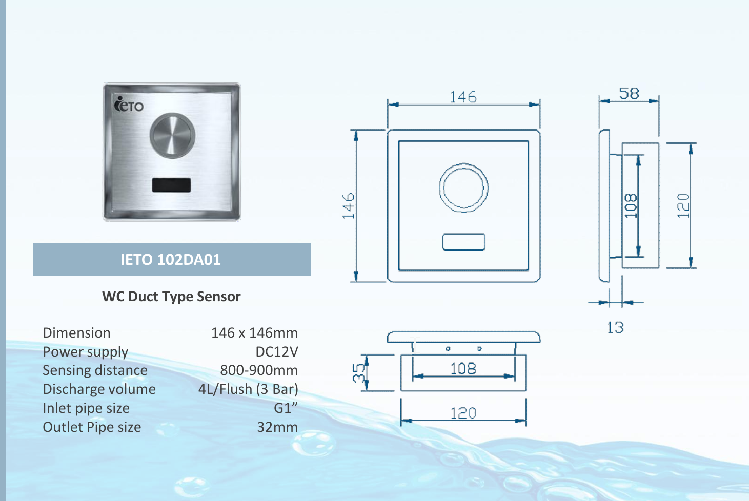 IETO 102DA01 Flush Valve