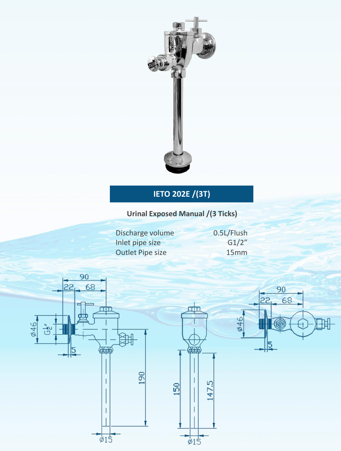 IETO 202E /(3T) Flush Valve