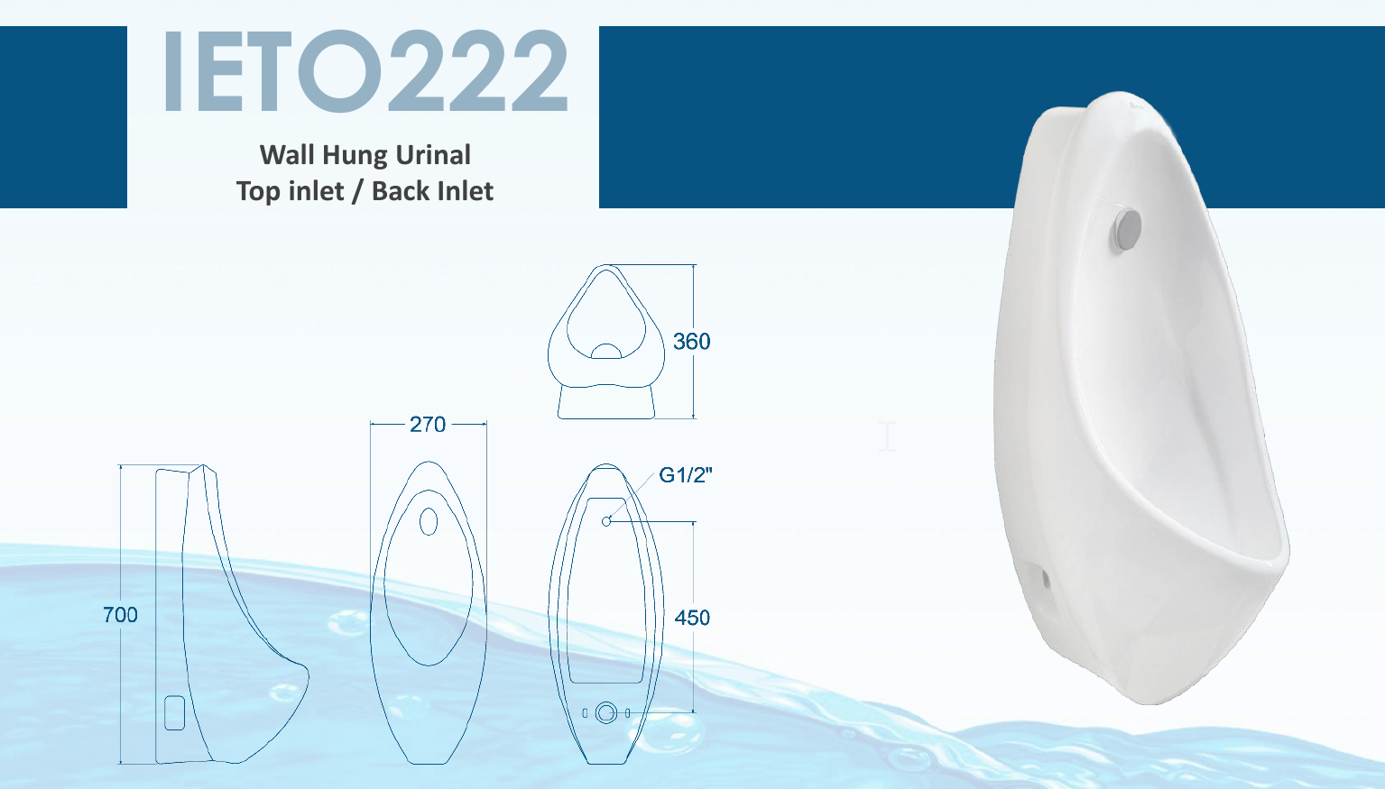 IETO222 Wall Hung Urinal