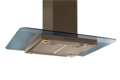Turbo Incanto T108IS-90SS 90cm island hood with glass panel