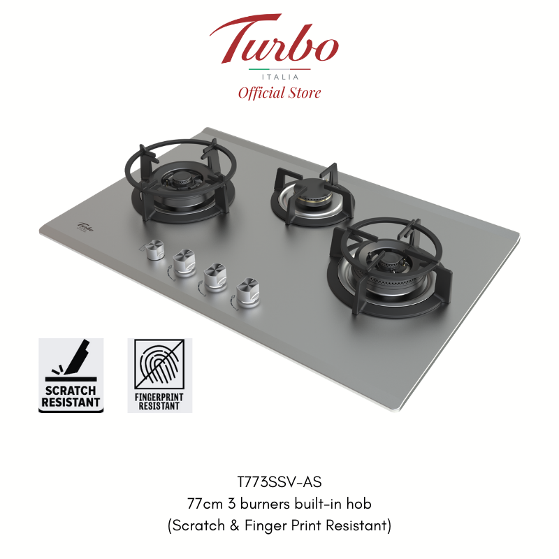 Turbo Italia – Turbo Incanto T773SSV-AS 77cm 3 burners built-in hob