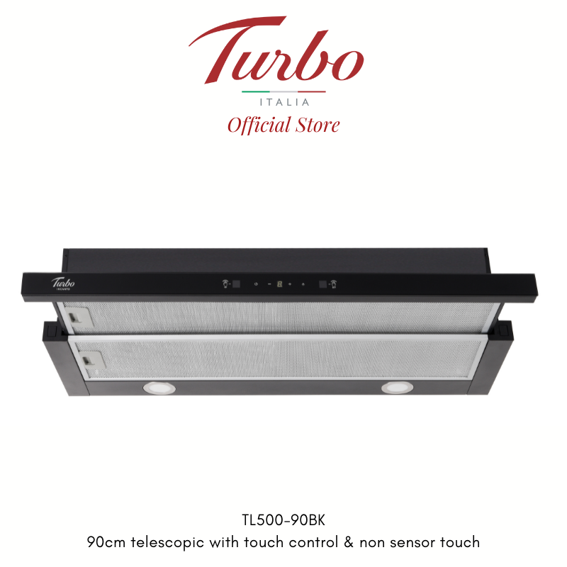 Turbo Incanto TL500-90BK 90cm telescopic hood with touch control & non touch sensor