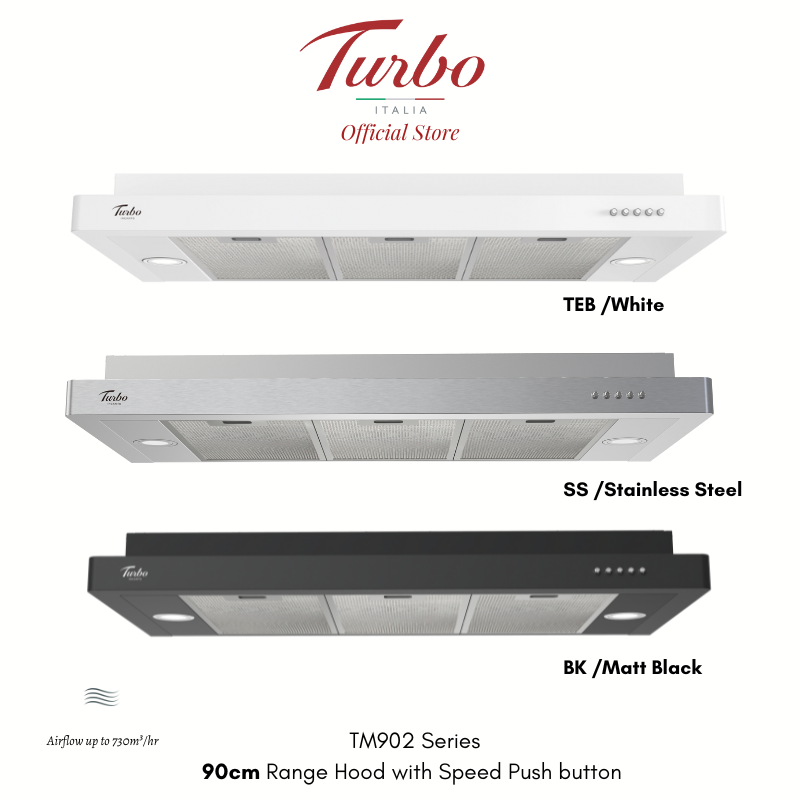 Turbo Italia – TM902 Series 90cm Slimline Hood