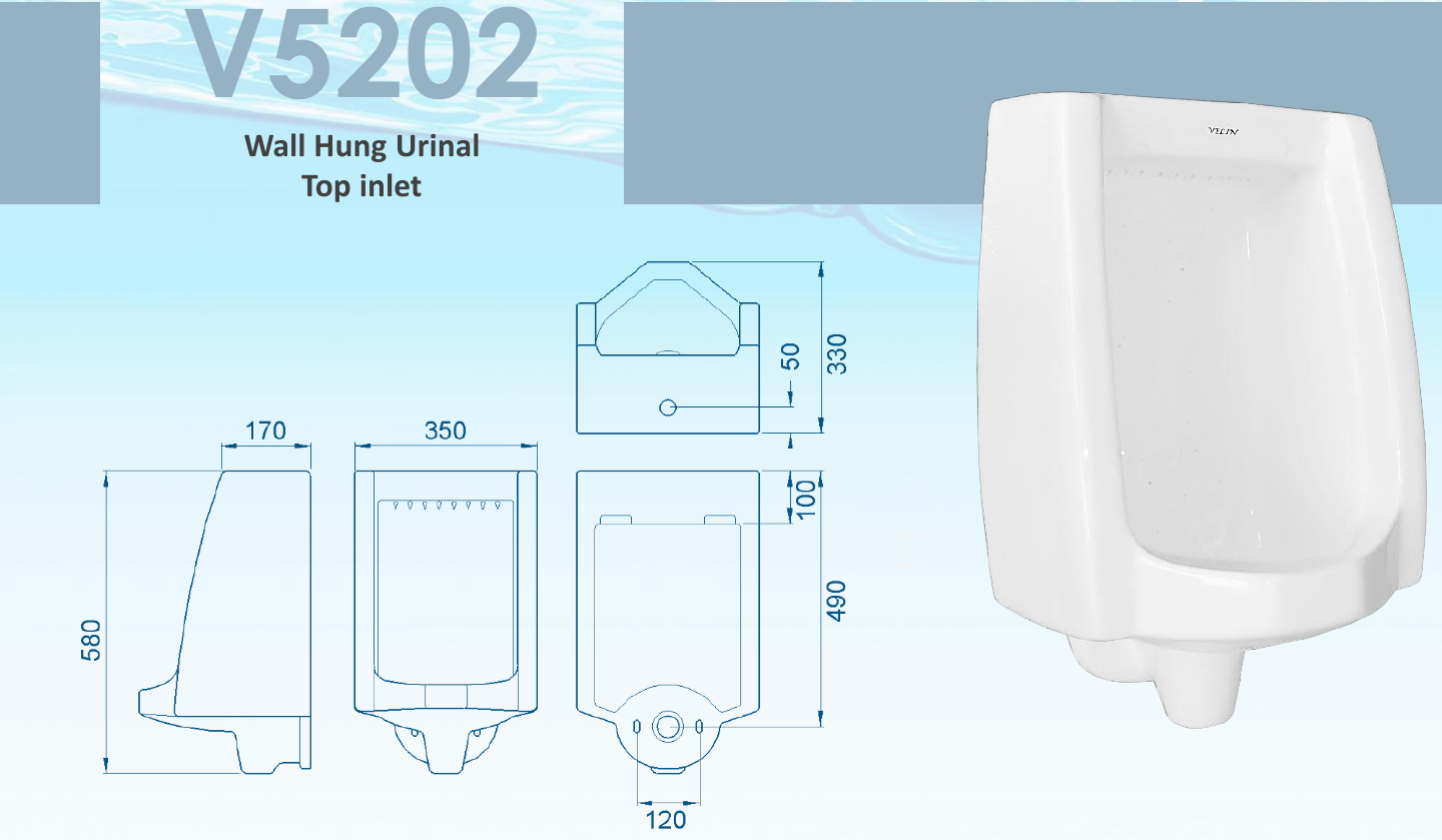 Velin V5202 Wall Hung Urinal