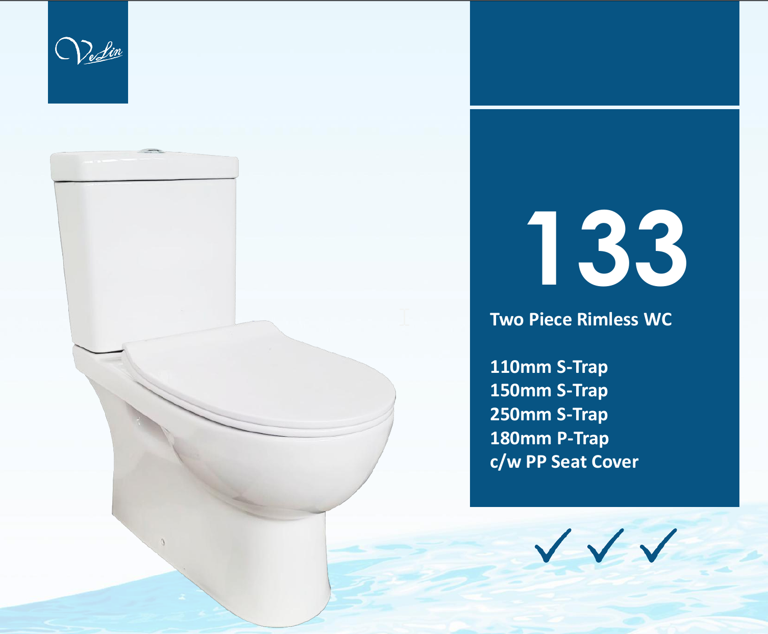 Velin 133 Water Closet