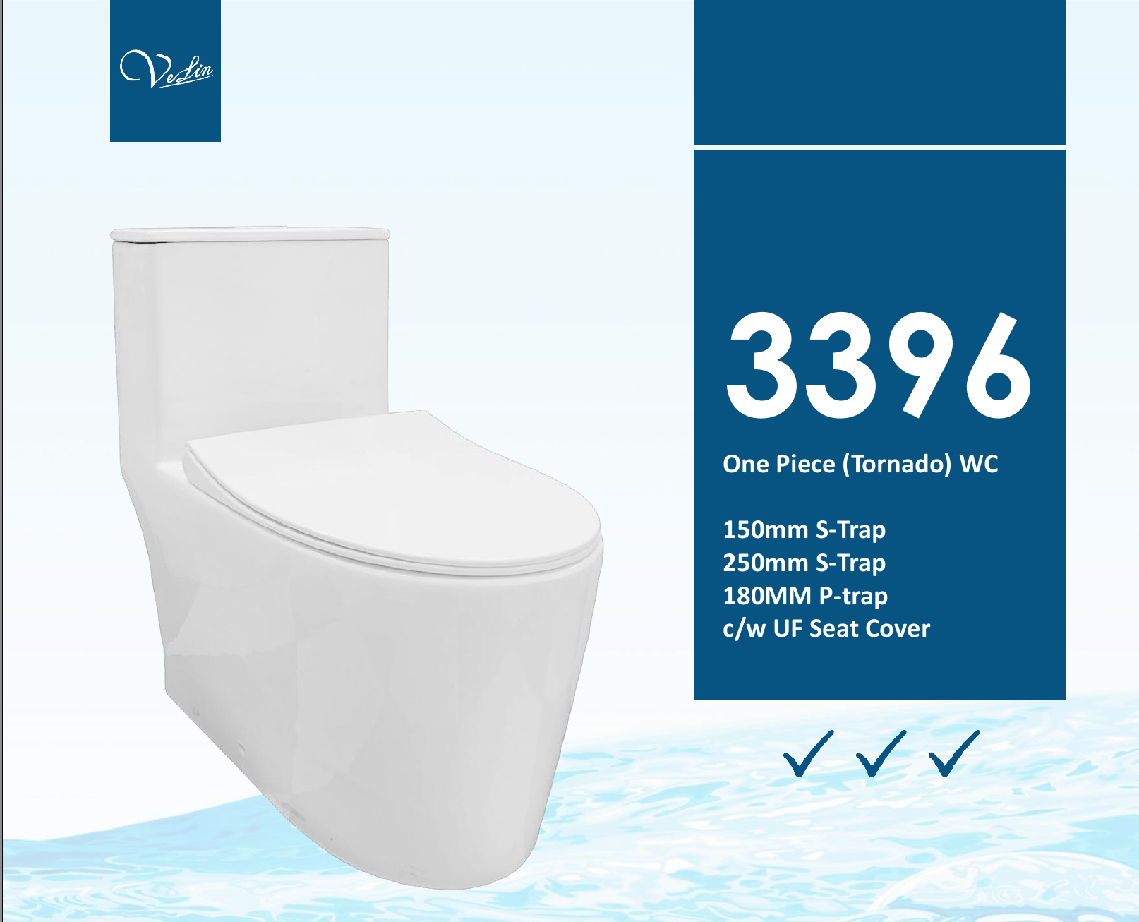 Velin 3396 Water Closet