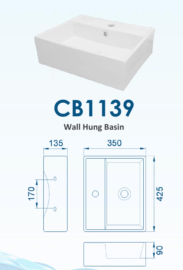 Velin CB1139 Ceramic Basin