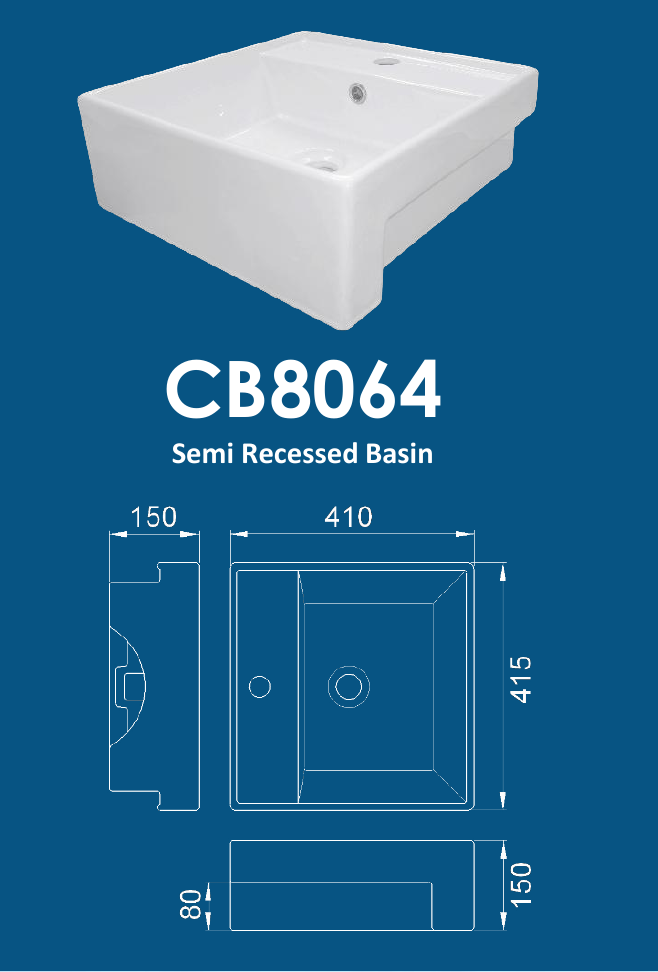 Velin CB8064 Ceramic Basin