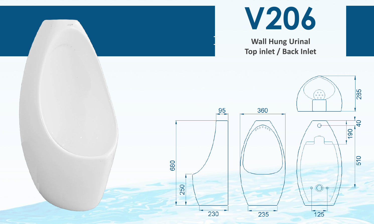 Velin V206 Wall Hung Urinal