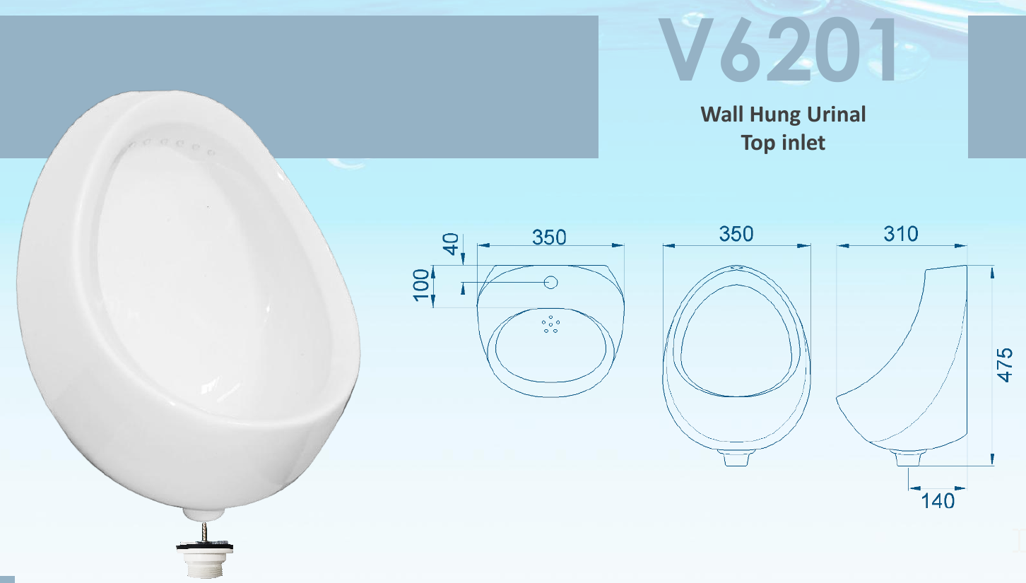 Velin V6201 Wall Hung Urinal