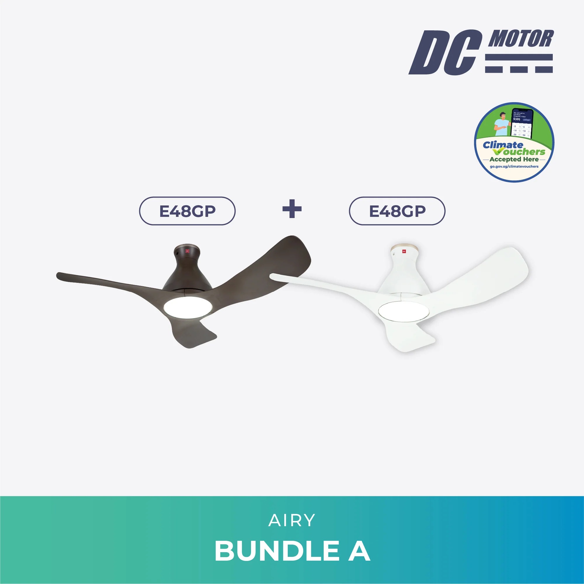 Airy Bundle A (E48GP + E48GP) with LED light