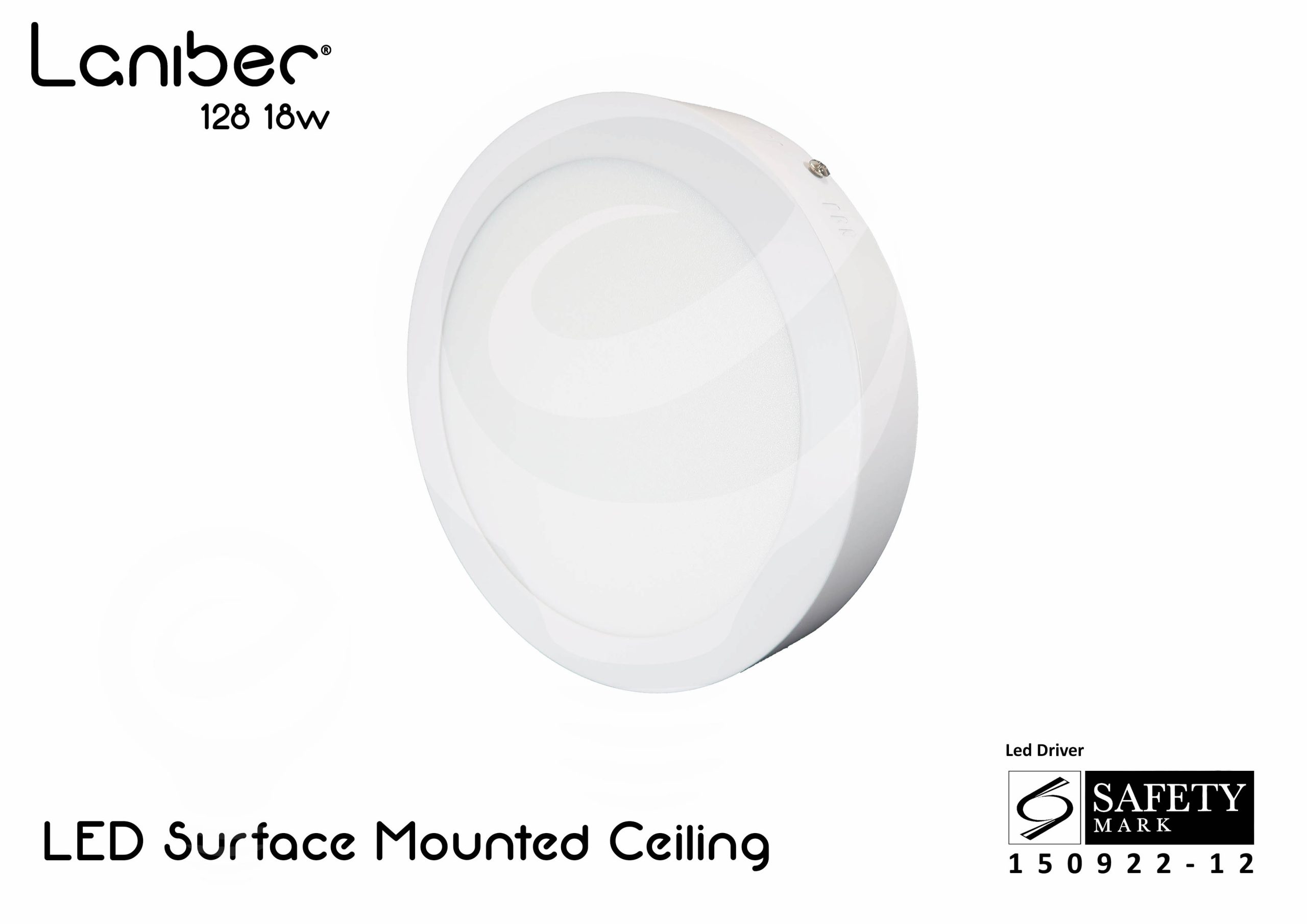 Laniber 128 Round Surface Ceiling Light 18W