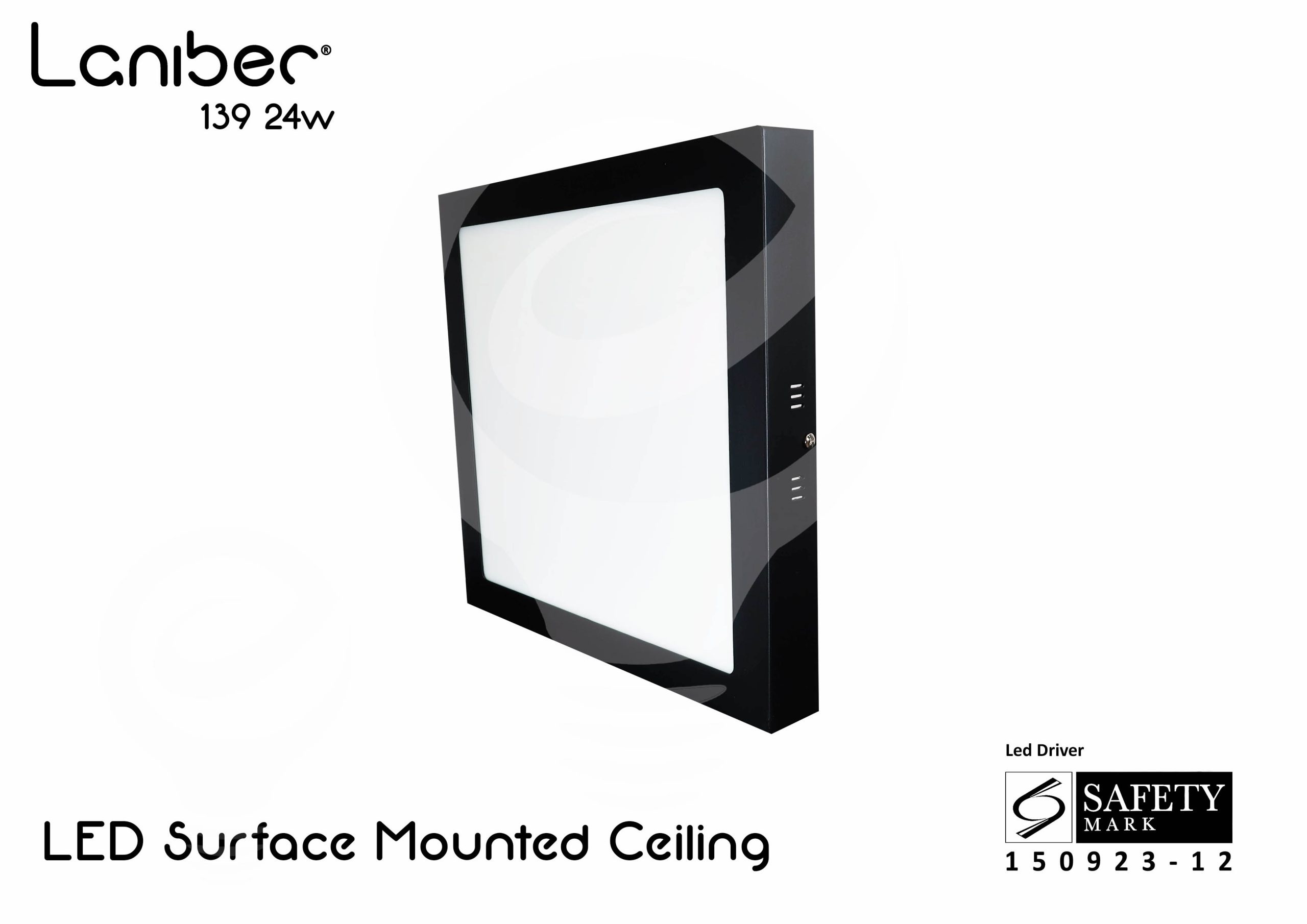 Laniber 139 Square Surface Ceiling Light 24W