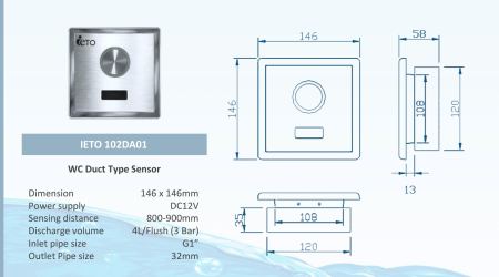 IETO 102DA01 Flush Valve