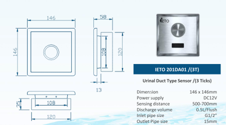 IETO 201DA01 3T Flush Valve