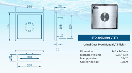 IETO 202DM01 3T Flush Valve