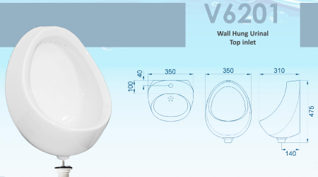 Velin V6201 Wall Hung Urinal